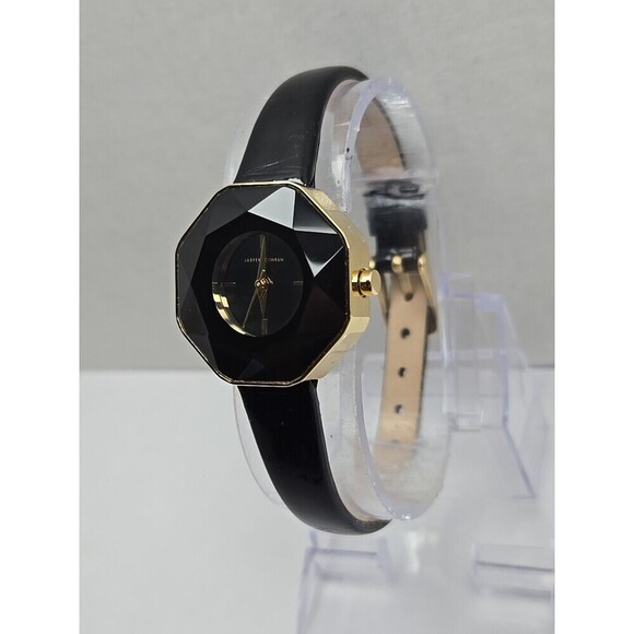 Jasper Conran Ladies Quartz Watch New Battery Faceted Octagon Glass Gold Tone - Picture 2 of 11